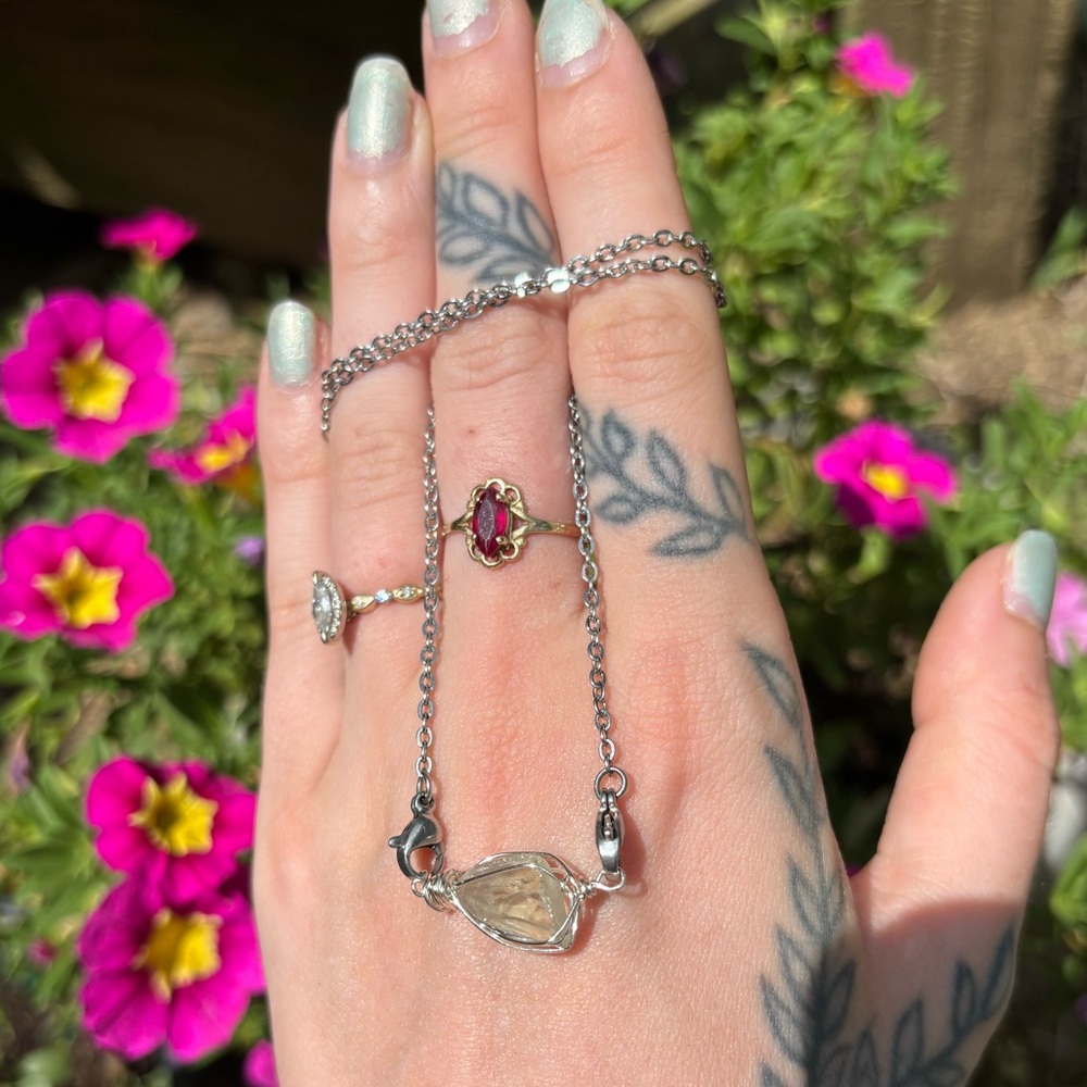 Green Amethyst Mini Interchangeable Necklace - image 2